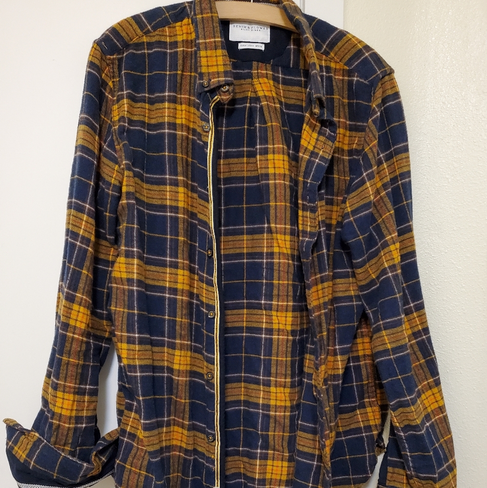 Denim & Flower Flannel